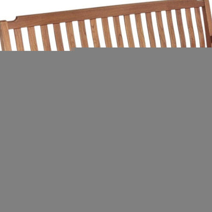 60" Brown Solid Teak Outdoor Glider Bench