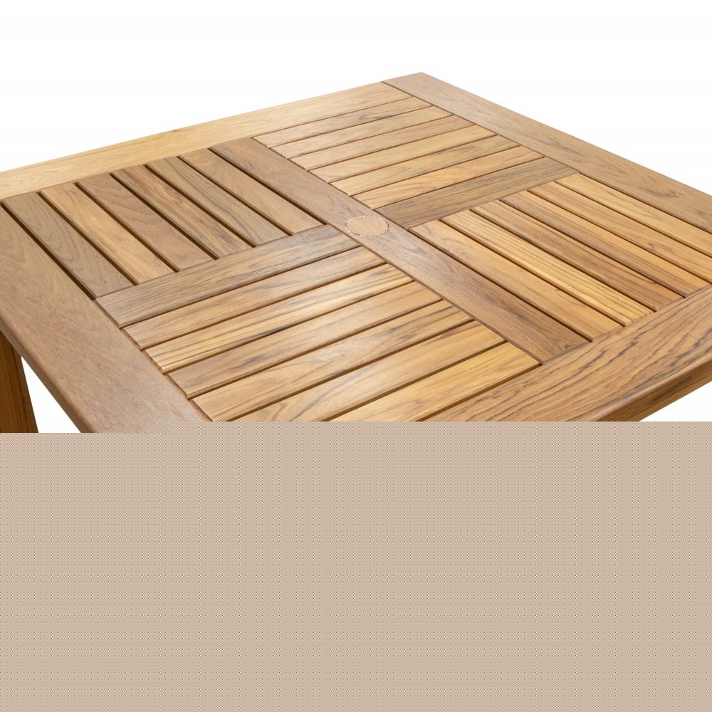 36" Brown Square Solid Wood Trestle Base Dining Table