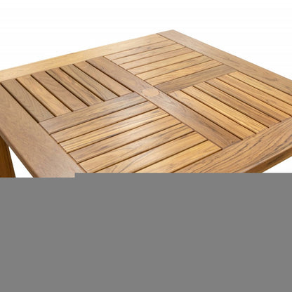 36" Brown Square Solid Wood Trestle Base Dining Table