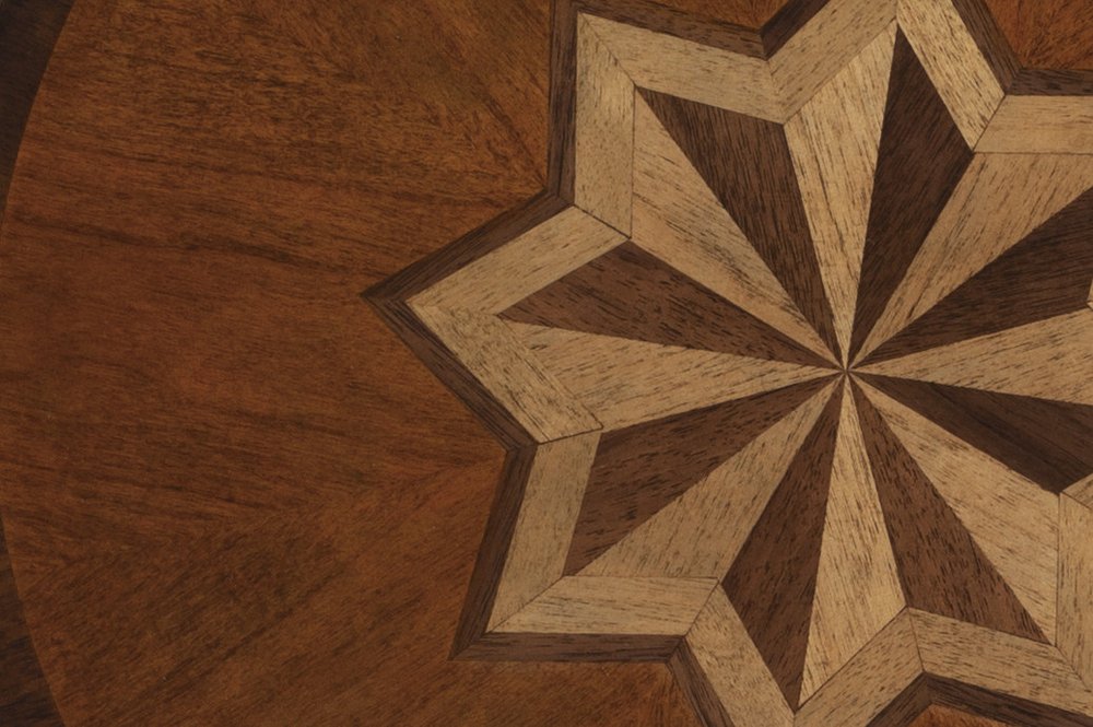 24" Brown And Natural Wood Round End Table With Shelf