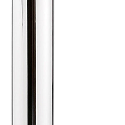 24" Cream And Silver Iron Swivel Adjustable Height Bar Chair