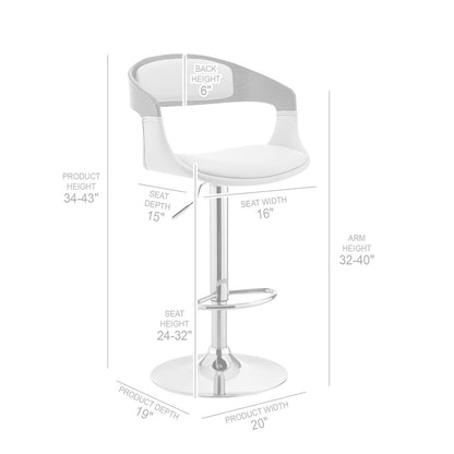 Gray And Silver Fabric And Iron Low Back Adjustable Height Swivel Bar Chair