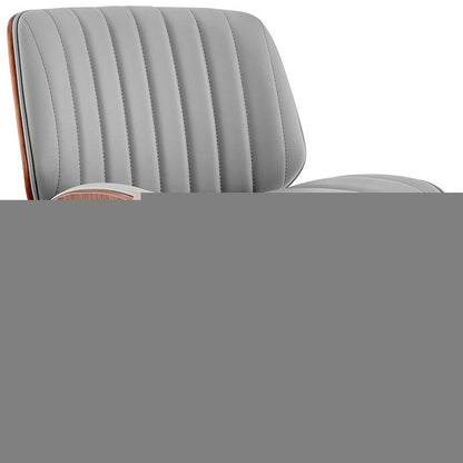 24" Gray And Silver Iron Swivel Adjustable Height Bar Chair