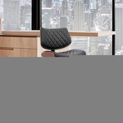 24" Black And Silver Faux Leather And Iron Swivel Low Back Adjustable Height Bar Chair