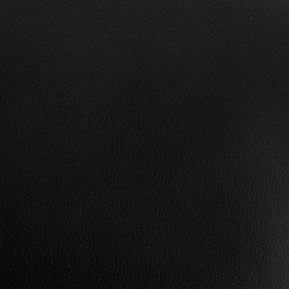 26" Black Faux Leather And Fabric And Iron Counter Height Bar Chair
