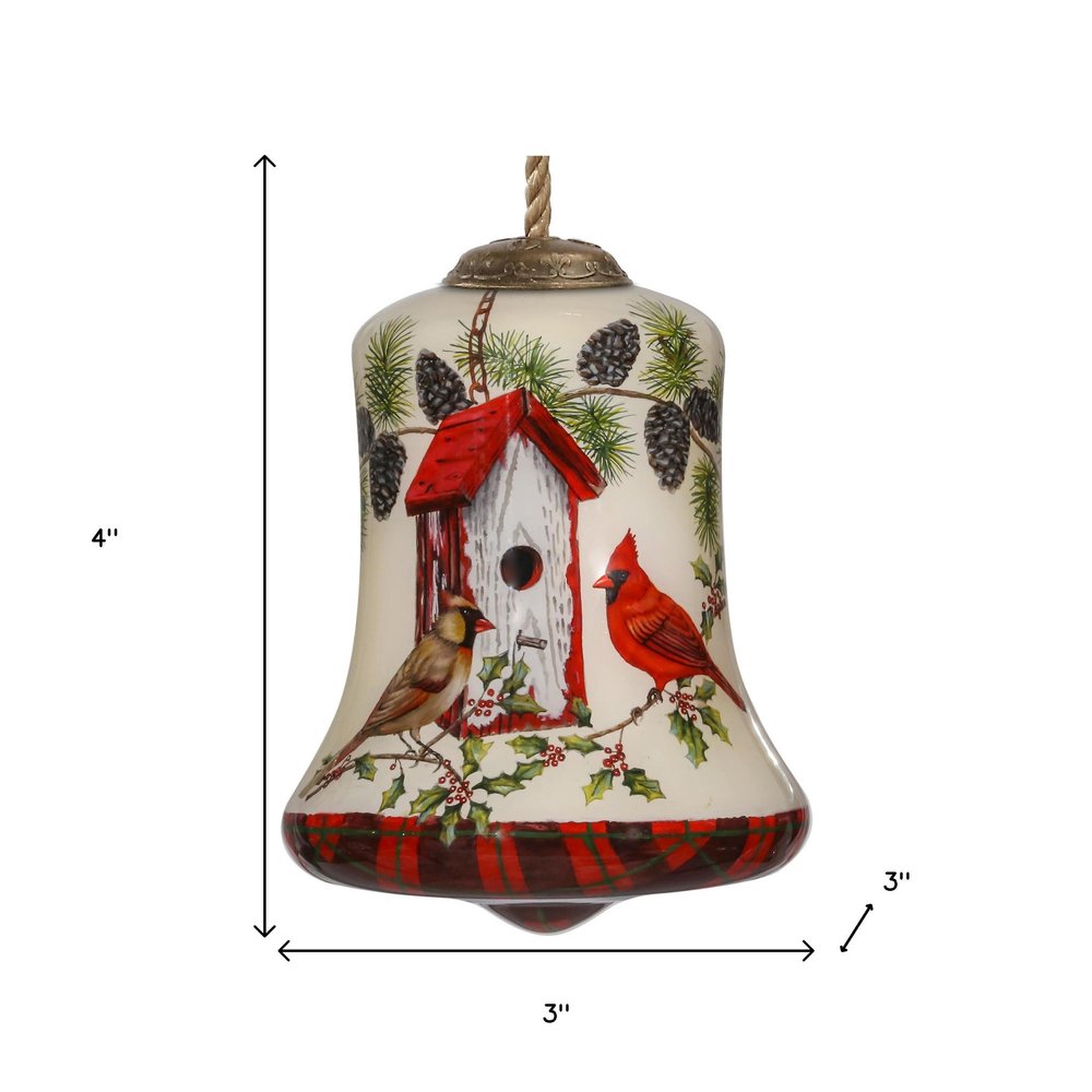 Red White And Green Glass Holiday Shaped Ornament