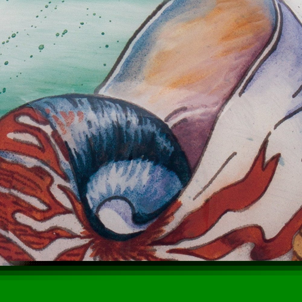 Sea Shell Hand Painted Mouth Blown Glass Ornament