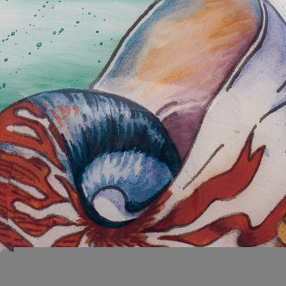 Sea Shell Hand Painted Mouth Blown Glass Ornament