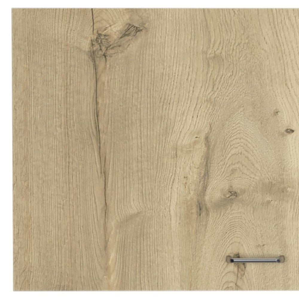 39" White And Light Oak Standard Accent Cabinet With One Shelf