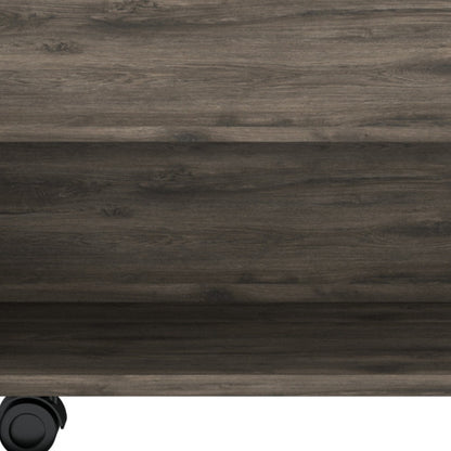 22" Dark Brown Manufactured Wood Rectangular Lift Top Coffee Table With Drawer