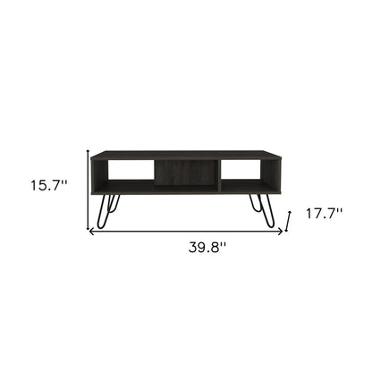 40" Carbon Espresso Manufactured Wood Rectangular Coffee Table
