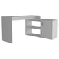 60" White L Shape Computer Desk