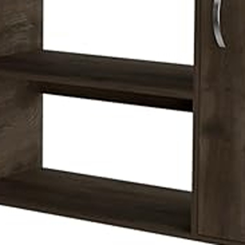 60" Dark Brown Wood Credenza Desk