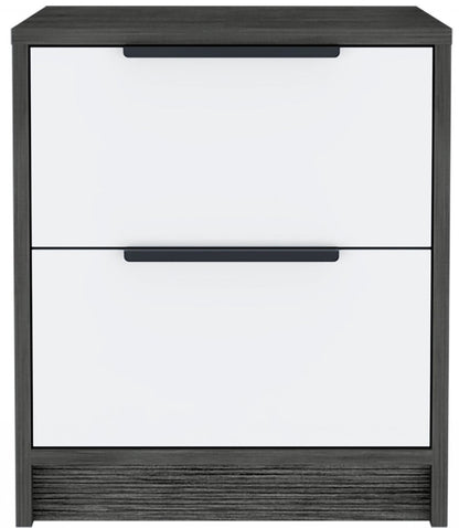 19" Wood Two Drawer Nightstand