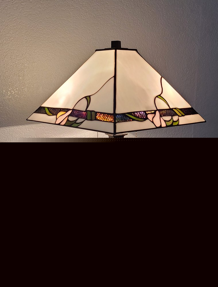 22" Dark Brown Metal Two Light Candlestick Table Lamp With Ivory Shade