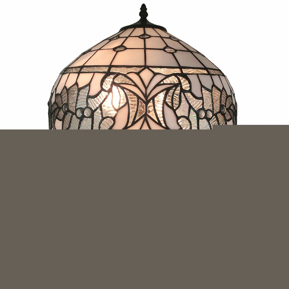 23" Dark Brown Metal Two Light Candlestick Table Lamp With White Shade