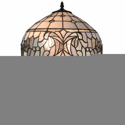 23" Dark Brown Metal Two Light Candlestick Table Lamp With White Shade