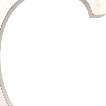 16" White Distressed Wood Letter C Tabletop Sculpture