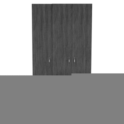 71" Gray And White Wood Two Drawer Combo Dresser