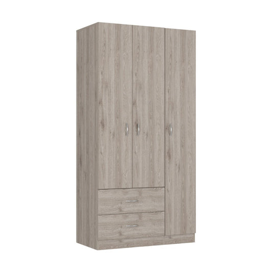 71" Light Gray Manufactured Wood Two Drawer Combo Dresser