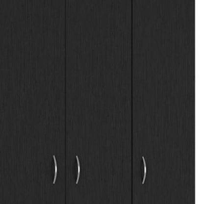 71" Black Wood Two Drawer Combo Dresser
