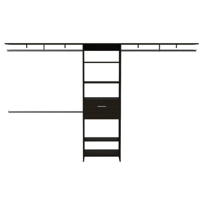 118" Black Manufactured Wood Organizer