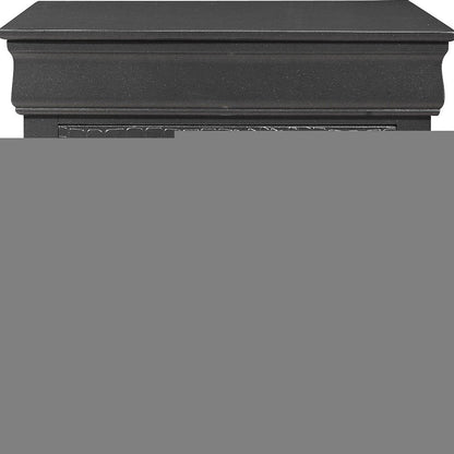 24" Gray Wood Shagreen Two Drawer Nightstand