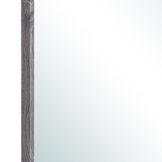 35" Dark Gray Wood Framed Accent Mirror