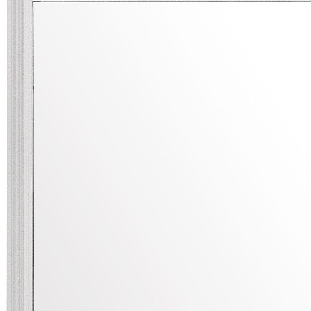 35" White Framed Dresser Mirror