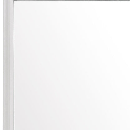 35" White Framed Dresser Mirror