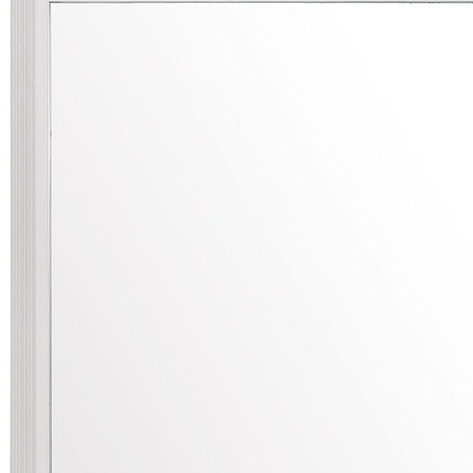 35" White Framed Dresser Mirror
