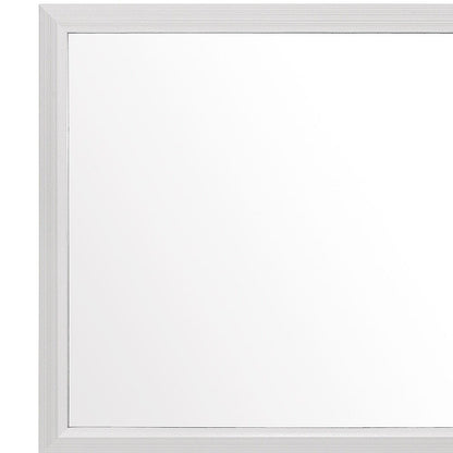 35" White Framed Dresser Mirror