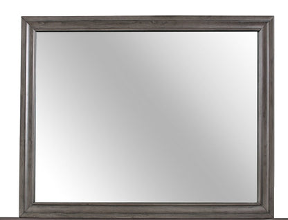 37" Gray Wood Framed Accent Mirror