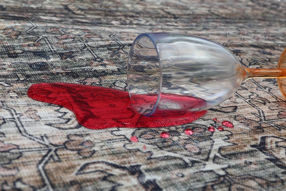 5' X 8' Brown and Blue Oriental Printed Distressed Area Rug