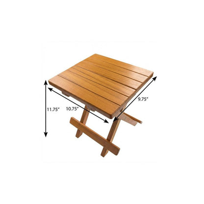 12" Brown Solid Wood Square End Table