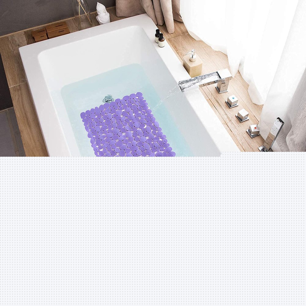 35" Purple Spa Pebbles Non Slip Bathtub Mat