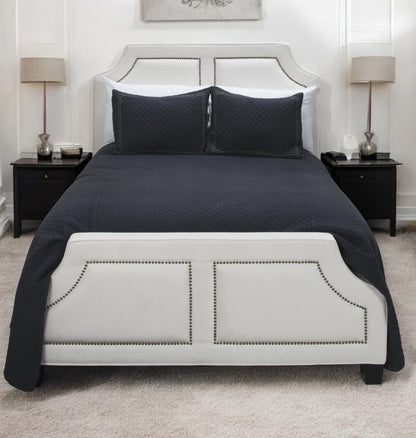 Indigo Checkered King Quilt