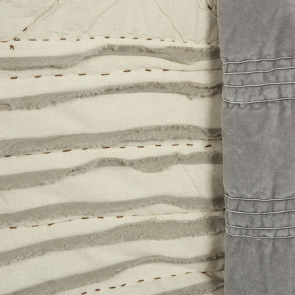 Ivory Geometric King Quilt