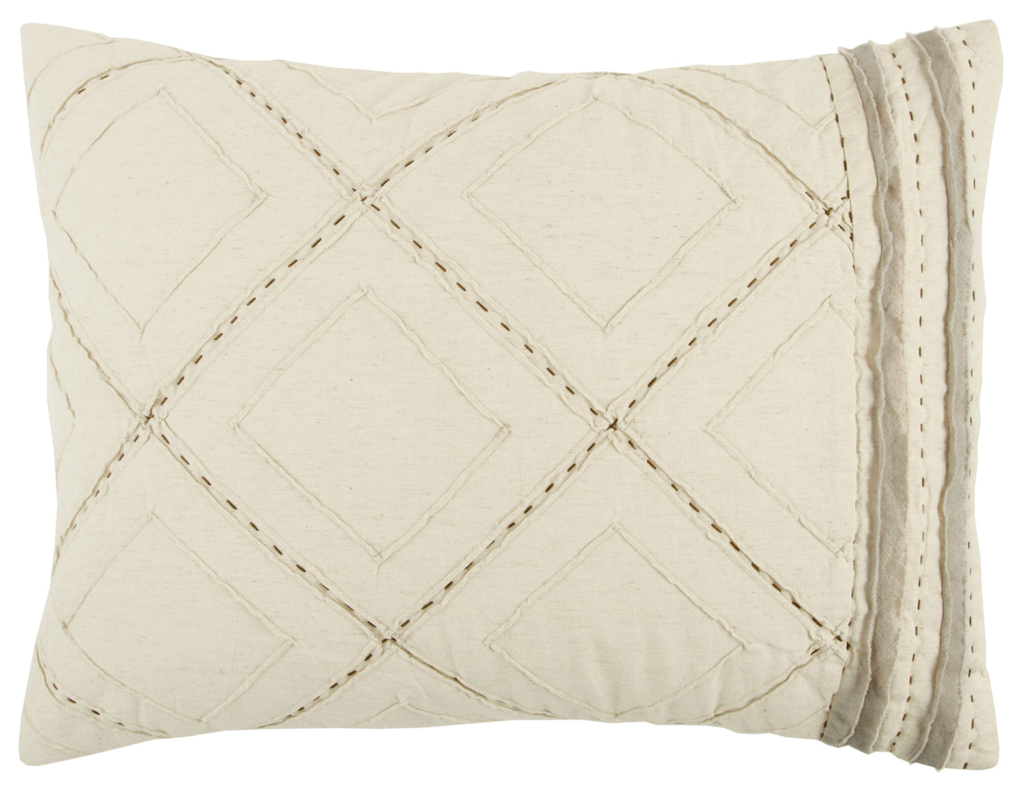 Ivory Geometric King Quilt