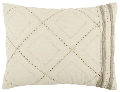 Ivory Geometric King Quilt