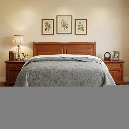 Gray Damask Queen Quilt