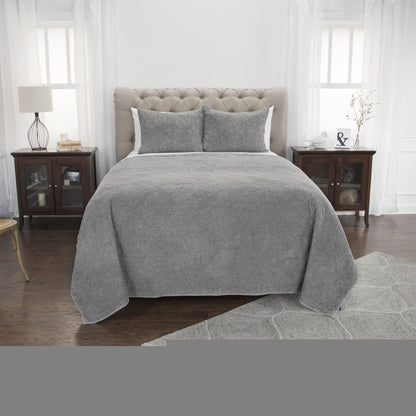Gray Damask Queen Quilt