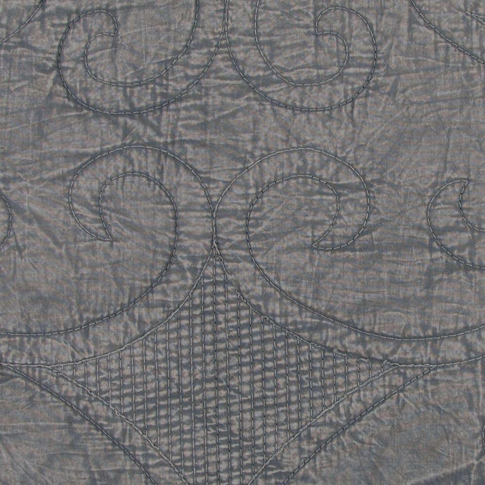 Gray Damask Queen Quilt
