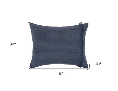 Indigo Checkered Queen Quilt