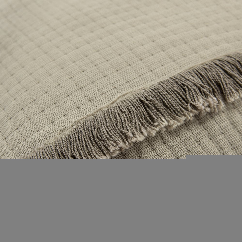 Natural Checkered King Quilt