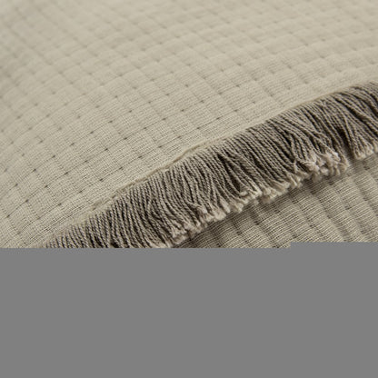 Natural Checkered King Quilt