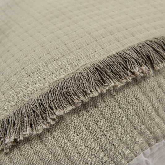 Natural Checkered King Quilt