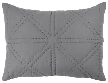 Gray Geometric King Quilt