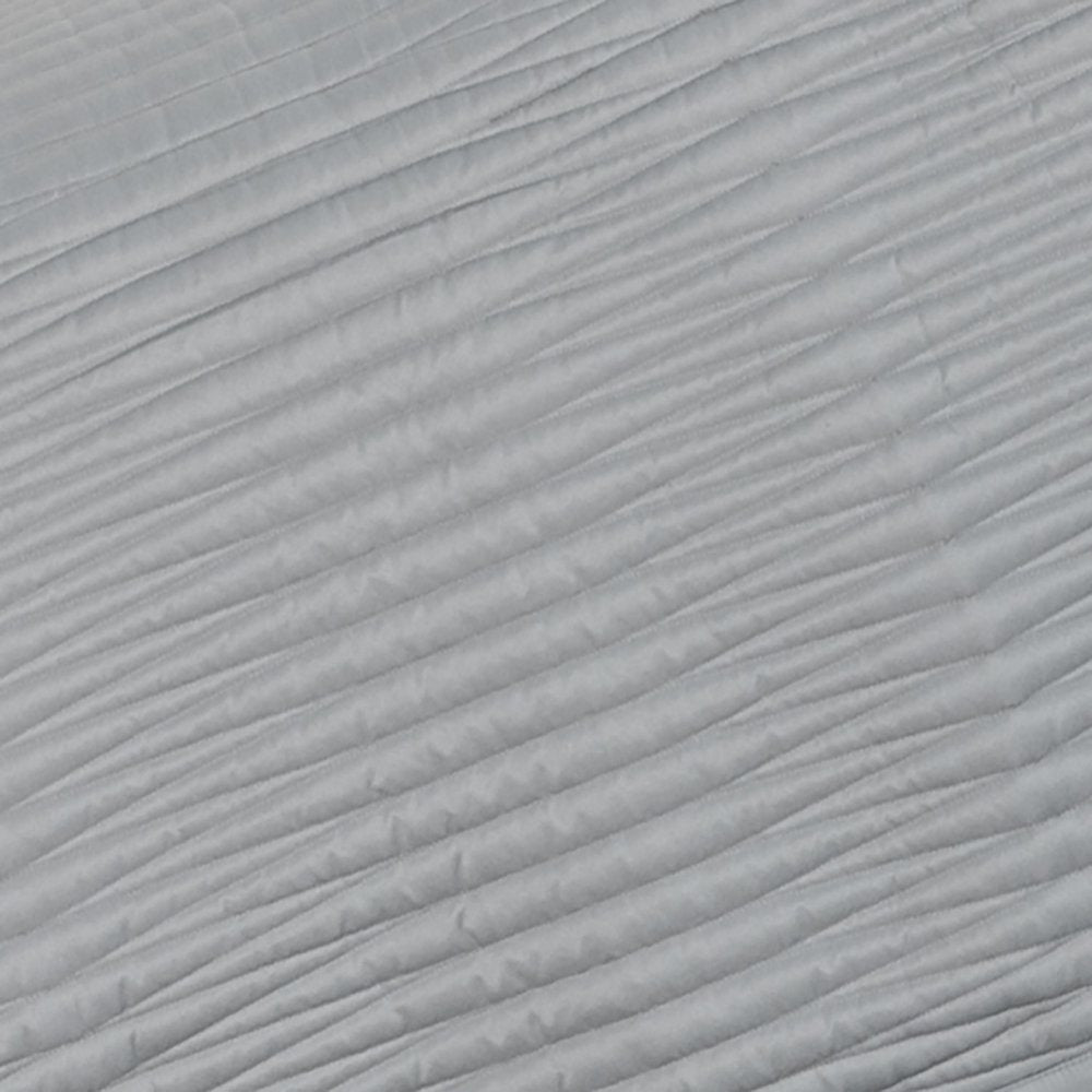 Set of Three Gray Geometric King Quilt