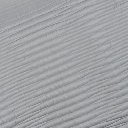 Set of Three Gray Geometric King Quilt